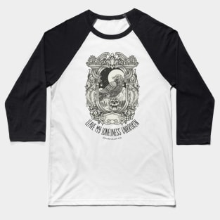 Edgar Allan Poe, Nevermore Raven Bookish Baseball T-Shirt